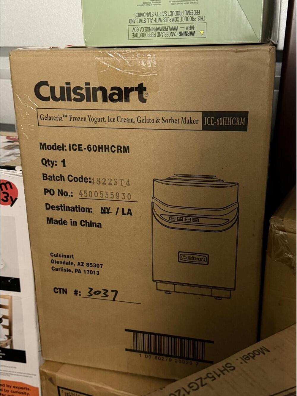 Cuisinart ICE-30BCP1 Ice Cream, Sorbet, Frozen Yogurt Maker NEW UNOPENED IN BOX - Picture 2 of 4